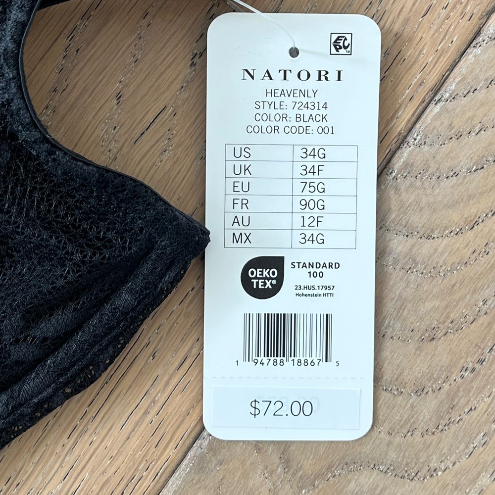 NWT Natori Women's Heavenly: Convertible Balconette Underwire, Black Lace - Picture 11 of 11